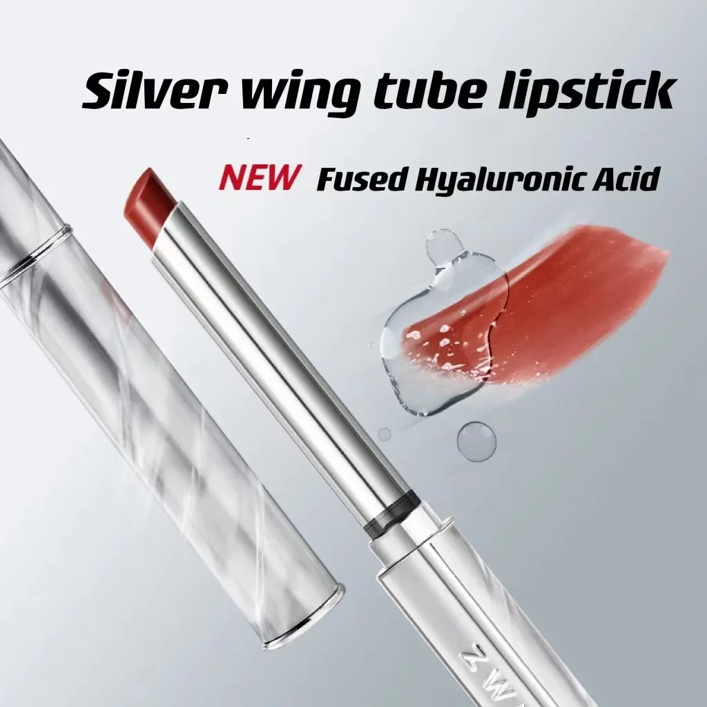 Новая губная помада с серебряными крыльями стойкая бархатная Глянцевая туба из