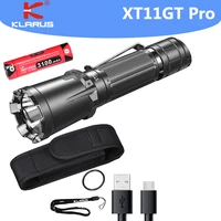 klarus xt11gt pro tactical flashlight high power rechargeable led flashlight 2200 lumens self defense torch with 18650 battery