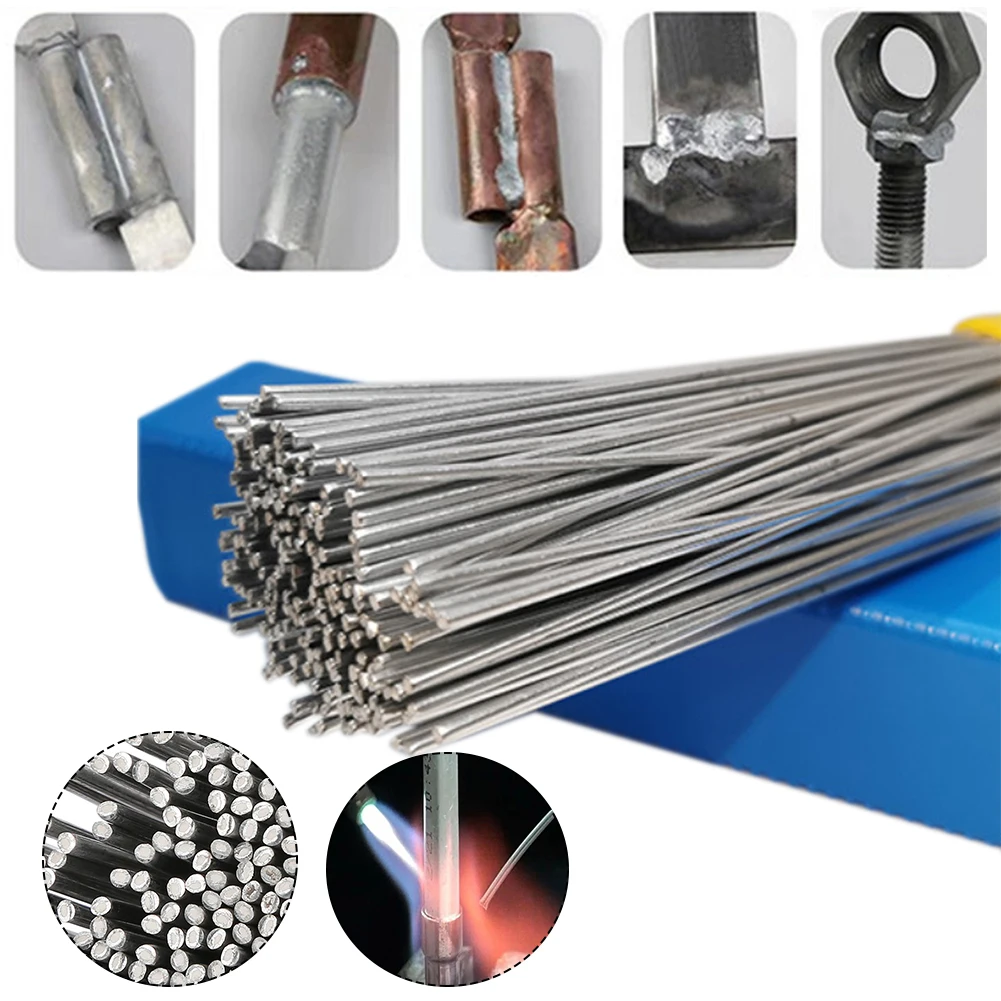 

10pcs Aluminum Welding Rod Low Temperature Easy Melt Welding Cored Wire Repair Rod for Electric Power Drill Tap Polish and Paint
