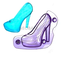 new 3d chocolate mold high heel shoes candy decoration molds cake decorating tools diy home baking pastry tools lady shoe mold