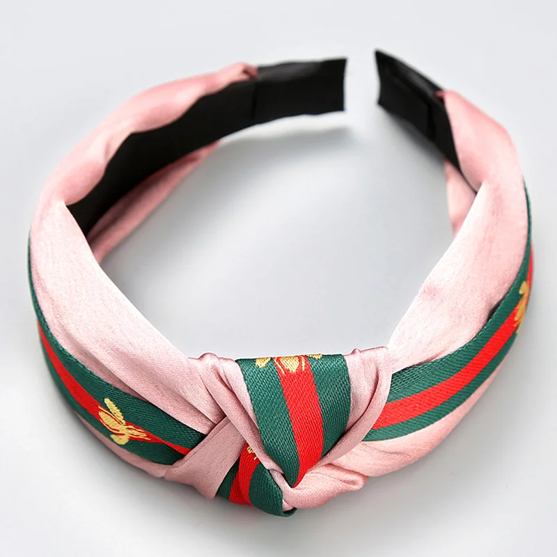 Striped C В Корейском стиле,, полосатая ткань повязка Крест из мягкого хлопка 1 шт. бант повязка на волосы "тюрбан" удобная повязка на голову; резинка для волос аксессуары - Цвет: Striped C