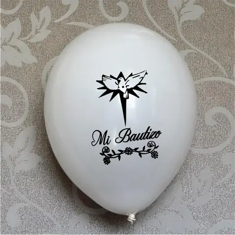 15 Mi Bautizo латексные воздушные шары испанский белый мой Декорации для крещения воздушный шар