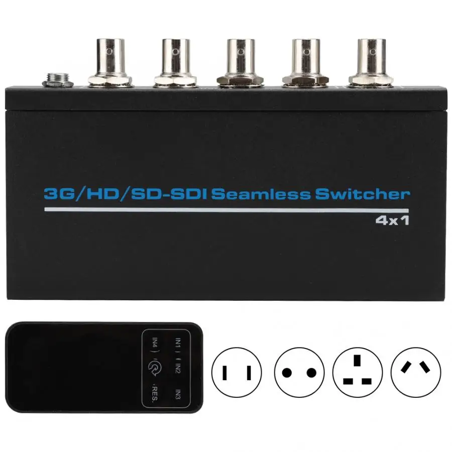 HD Дисплей аксессуары 4-в-1 AM-S41SL SDI черный бесшовных металлических переключатель