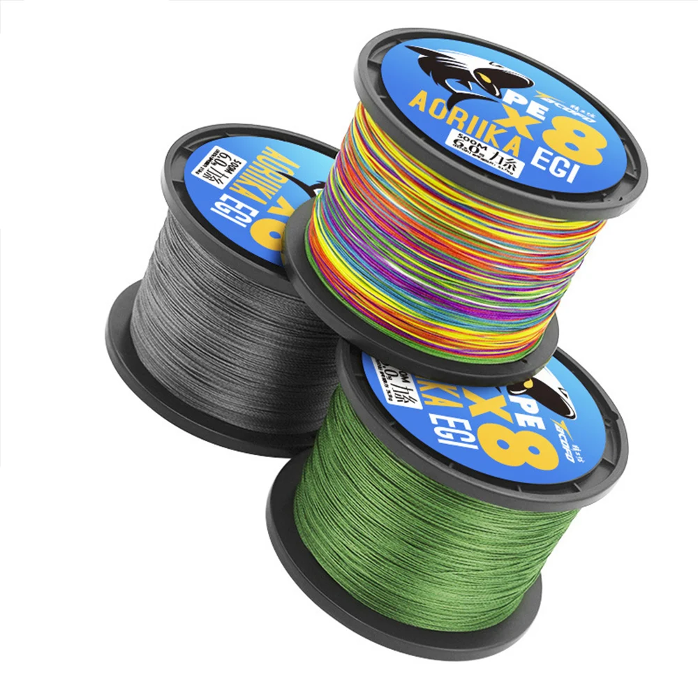 

300M 500M Strong PE Fishing Line 4 Stands 9 Strands Braided Fishing Line Multifilament Durable Anti-Bite Fishing Line X99G