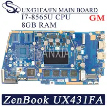 KEFU UX431FA/FN Laptop motherboard for ASUS ZenBook-14 UX431FA UX431FN UX431F original mainboard 8GB-RAM I7-8565U GM
