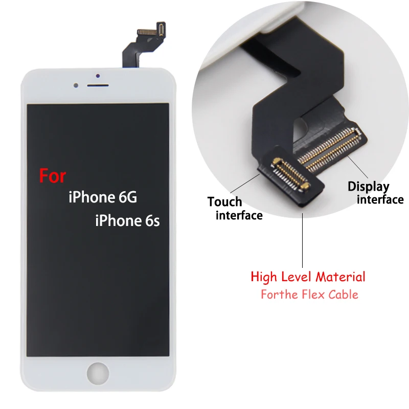 GradeAAA+++ для iPhone 6S 6Plus iphone 8plus ЖК-дисплей Дисплей с 3D силы кодирующий преобразователь сенсорного экрана в Сборе 7plus без битых пикселей+ подарок