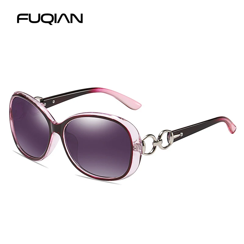 Очки солнцезащитные FUQIAN женские в овальной оправе поляризационные классические