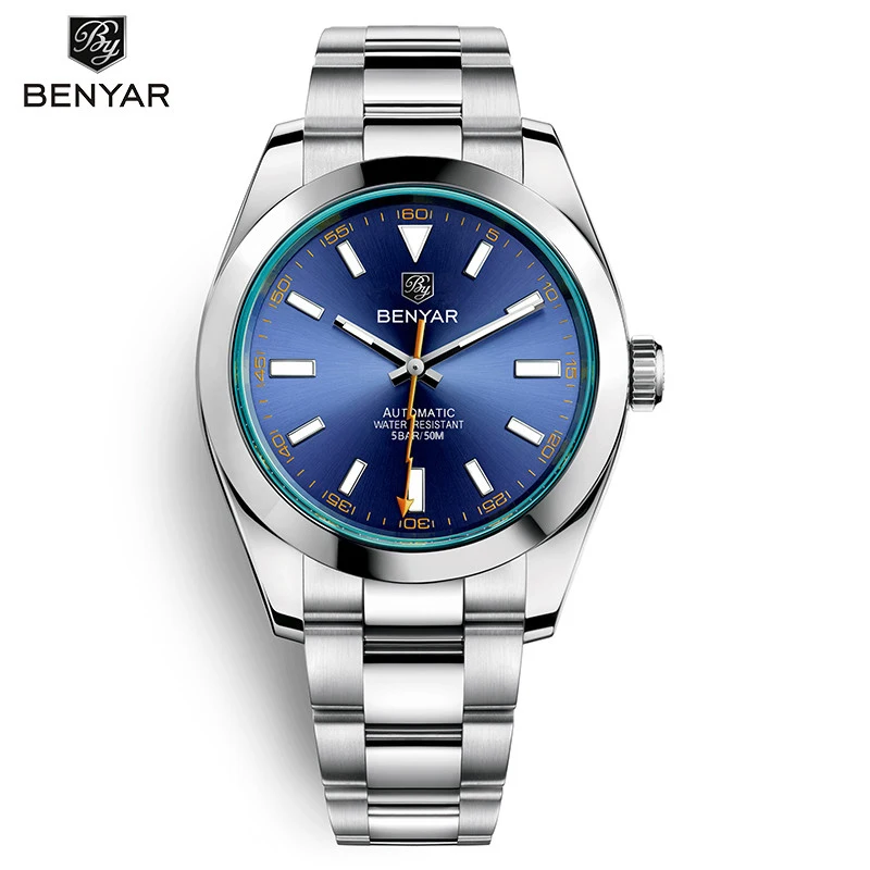 

BENYAR 2020 New Men Automatic Watches Stainless Steel Waterproof Men Mechanical Wristwatches with luminous hands Reloj hombres