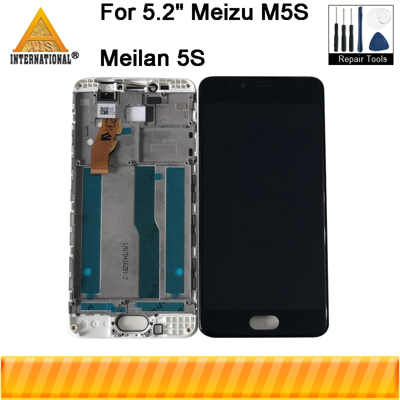Для 5," Meizu M5S Meilan 5S M612H M612M Axisinternational ЖК-дисплей+ сенсорный дигитайзер с рамкой