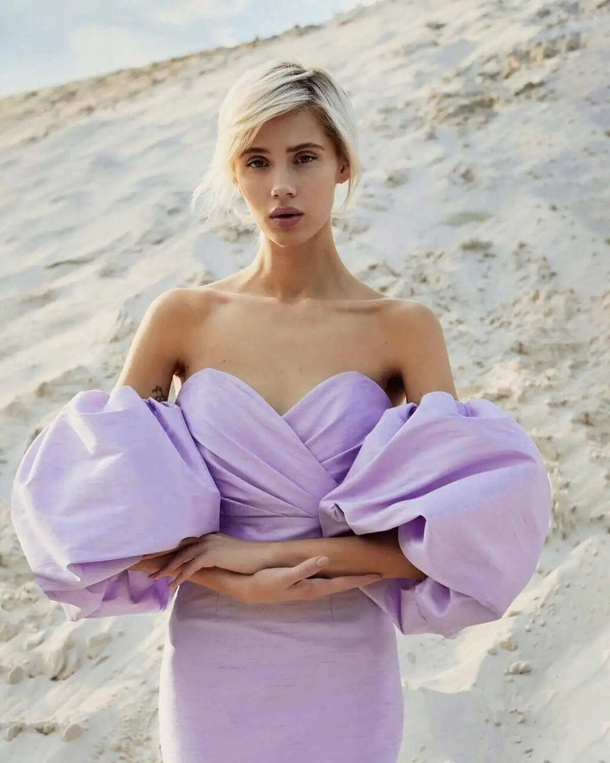 

2020 New Women purple strapless long sleeve Vestidos Celebrity evening party bandage dress wholesale