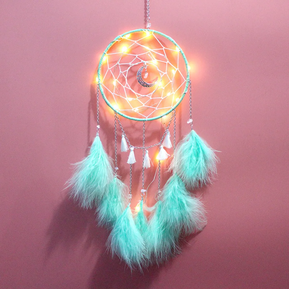 Орнамент в стиле Ловец снов Арт-подвесные украшения перо-шарик ветра сыпучий