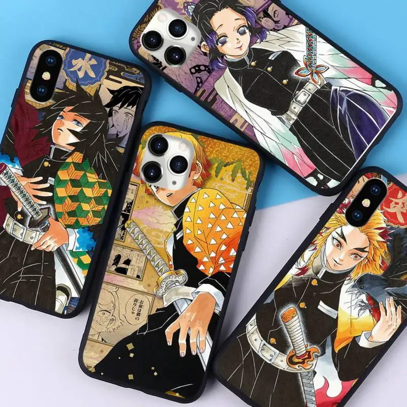 

Demon Slayer Blade retro Comic Postcard Phone Case For iphone 12 11 13 7 8 6 s plus x xs xr pro max mini