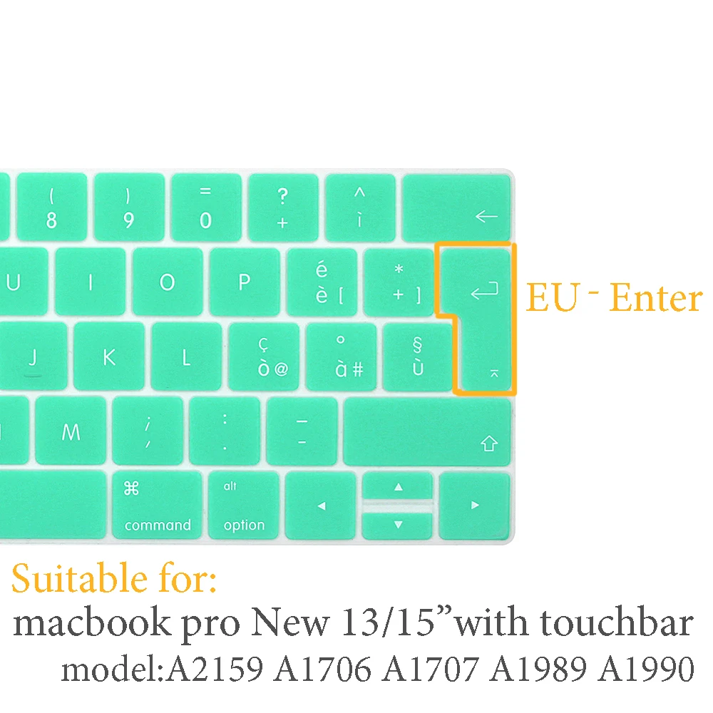

Европейская итальянская версия для 2019 Macbook pro13 A2159 15pro, клавиатура, цветная клавиатура, чехол для сенсорной панели A1706 A1707 A1989 A1990