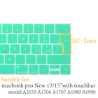 Европейская итальянская версия для 2019 Macbook pro13 A2159 15pro, клавиатура, цветная клавиатура, чехол для сенсорной панели A1706 A1707 A1989 A1990