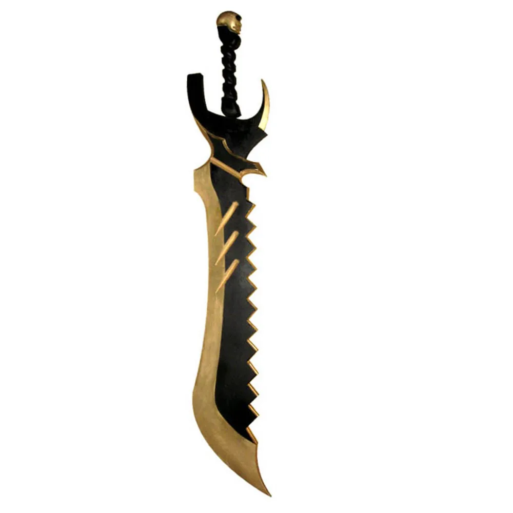 

Black Rock Shooter Cosplay Black Gold Saw Saya Irino King Saw for Halloween Fancy Stage Performance Props non-destructive