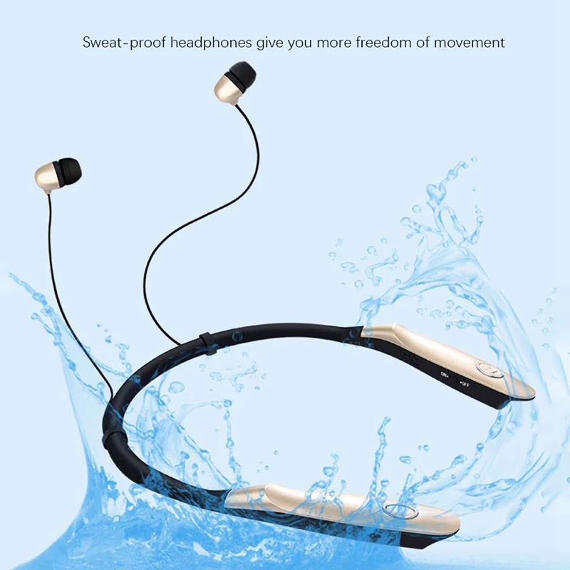 Беспроводные Bluetooth-наушники HBS900S с шейным ободом 15 часов V4.2 для занятий спортом на