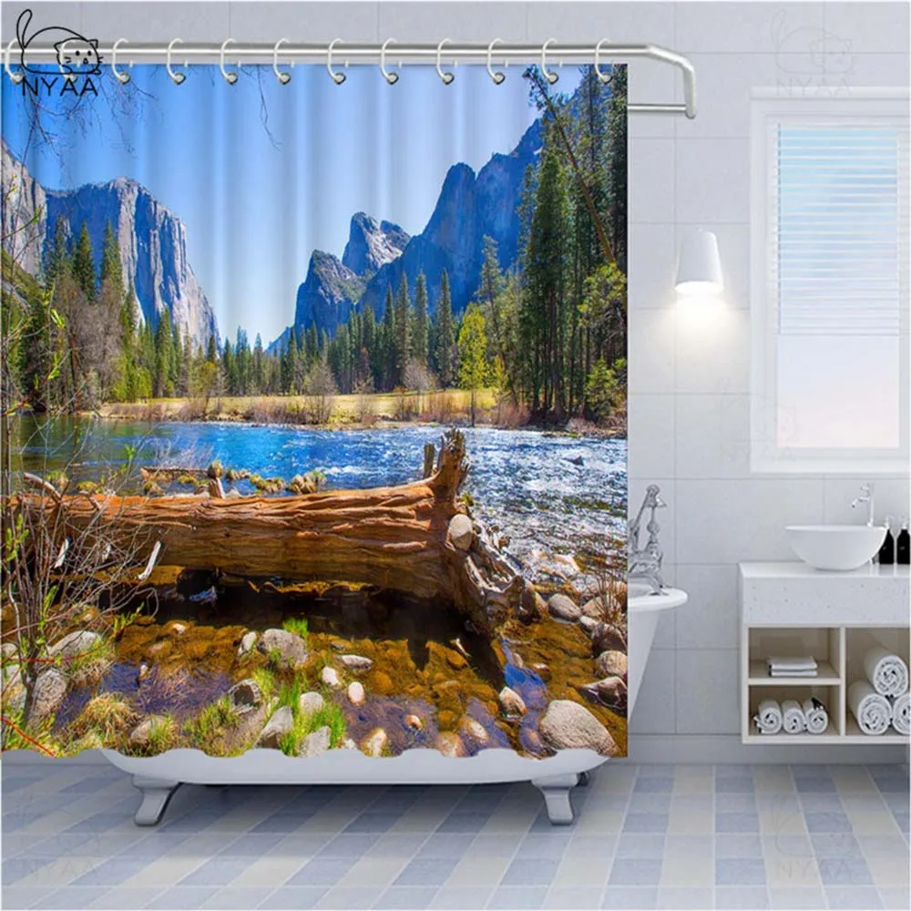 Занавеска для душа Vixm зеленая желтая пшеничная | Дом и сад