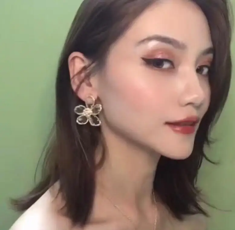 Timeless Wonder Amazing Crystal Stone Cut Flower Drop Statement Earrings Women Jewelry Punk Gothic Boho Trendy Top Sweet 3246 | Украшения и