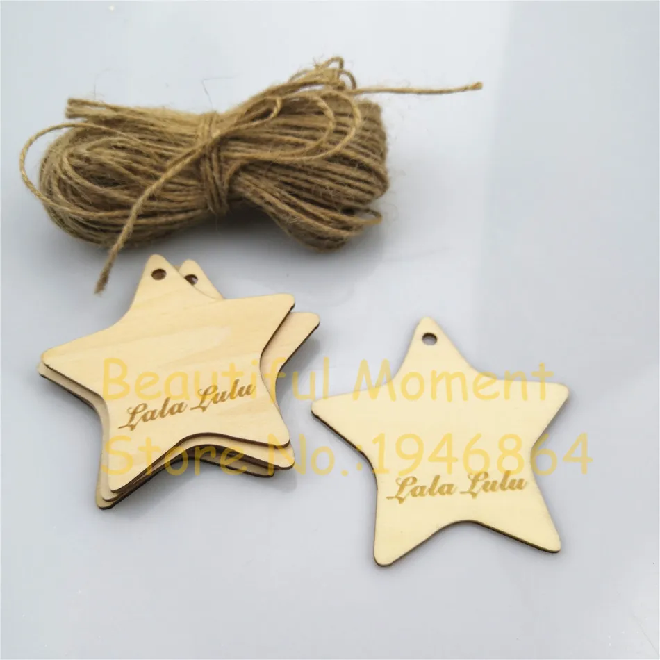 50X Новое поступление Деревянная звезда дизайн лазерная резка модная деревянная