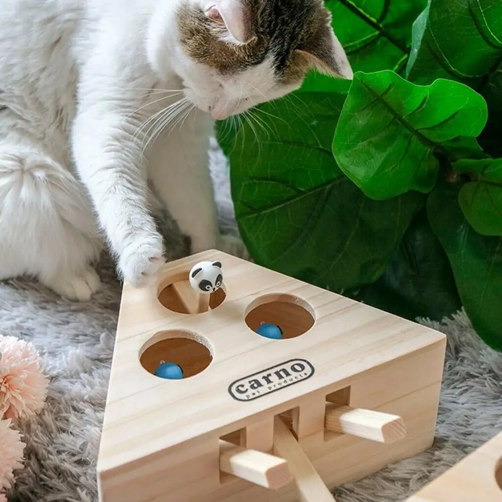 Игрушка для кошек Охотничья игрушка мышь твердый деревянный интерактивный
