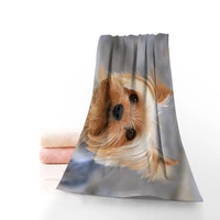 yorkshire terrier dog towels multiple color microfiber beach bath towel sports face towel customizable printing bath towels