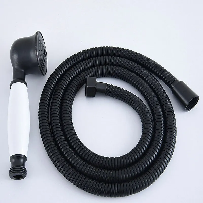 

Black Oil Rubbed Bronze Bathroom Telephone Shape Hand Spray Ceramic Handheld Shower head 1.5m Hand Held Shower Head Hose ahh062