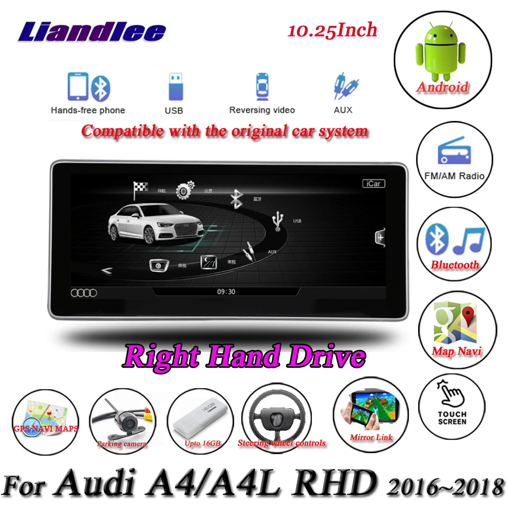 

Автомобильная Мультимедийная система Android для Audi A4, A4L, B9, 8 Вт, 2016, 2017, 2018, радио, GPS-навигатор, плеер для Carplay, Android, стерео