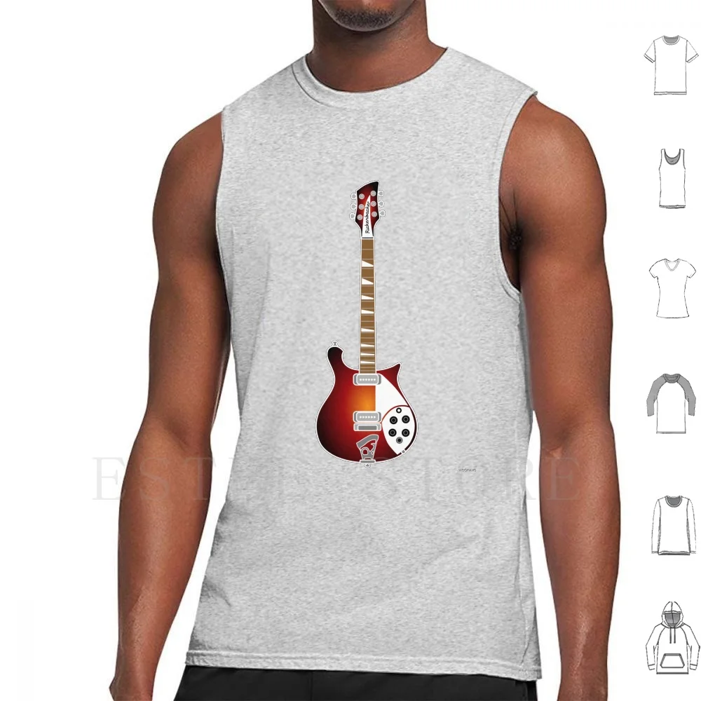 

Guitar Silhouettes-660 Tank Tops Vest Guitar Headstock Tuning String Music Neck Country Indie Alternative Harrison Aquire