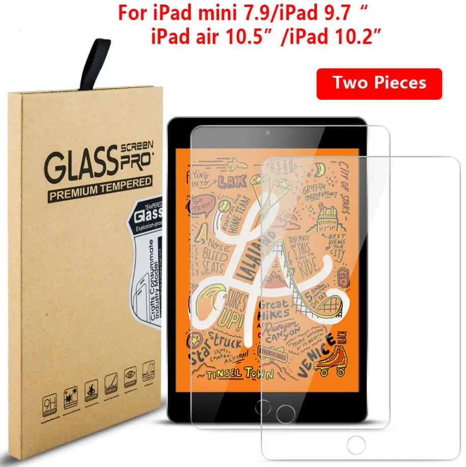 

Закаленное стекло для iPad 9,7 2018 2 шт./лот, защитная пленка для iPad Air 2 Air 1 10,2 6-го поколения для нового iPad 2019