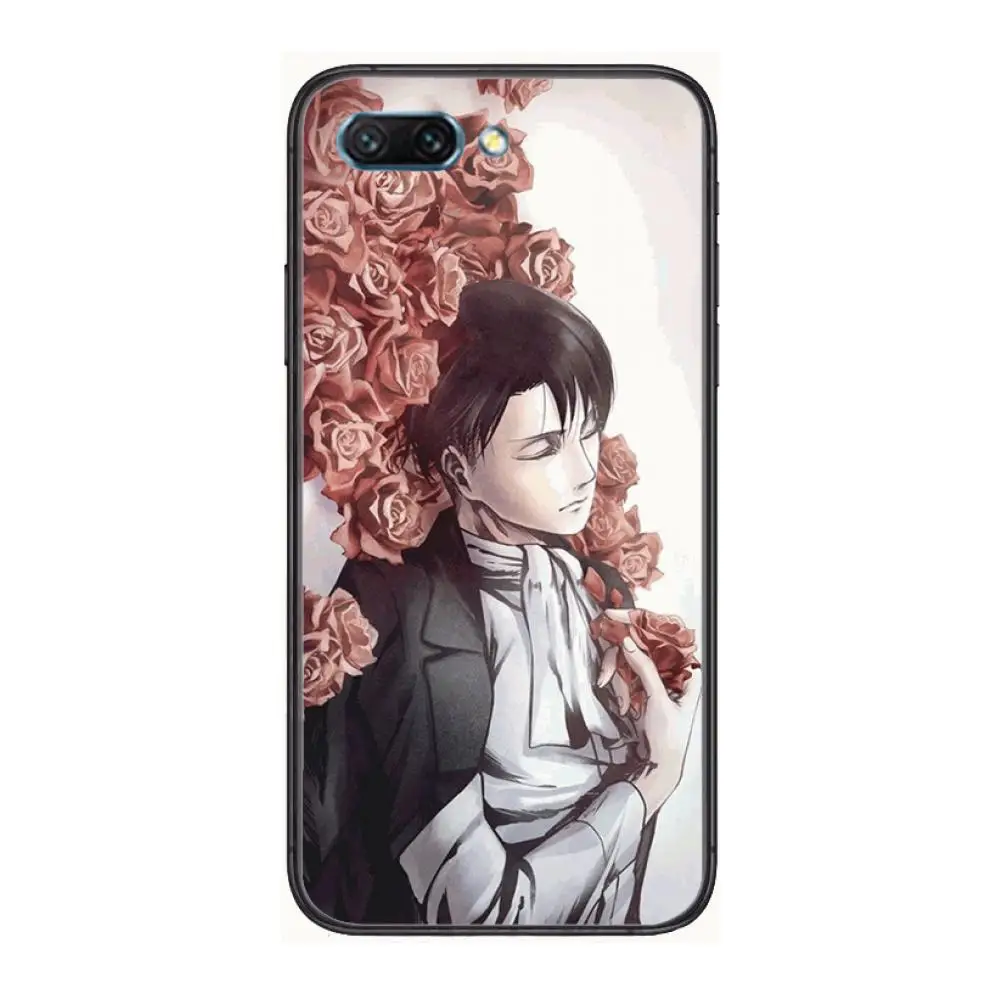 

levi ackerman style clear Phone Case For Huawei Honor 10 9 8 7 N Pro Lite A C RU Black Etui Coque Hoesjes comic fashion