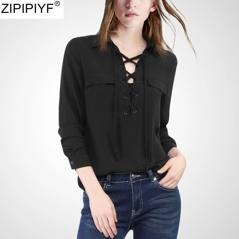 2020 Chic Women Blouses Office Lady Shirts Sexy V-Neck Long Sleeve  Elegant Slim Blouse Tops Highstreet Solid Casual Blouse