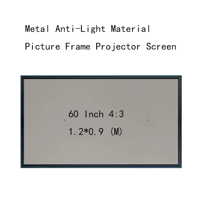 

Thinyou 60inch 4:3 Projection Screens Wall Mounted Picture frame Metal Anti-Light Material 4.5 CM frame HD projector screen