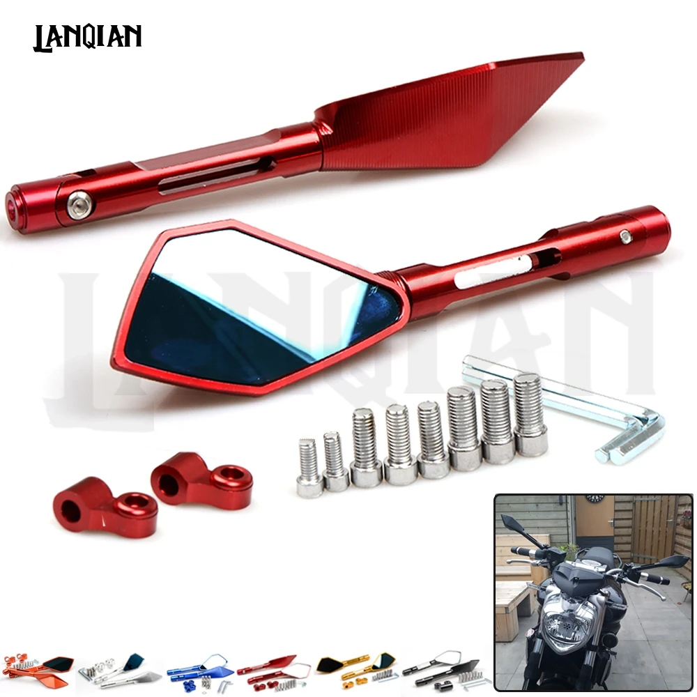 Аксессуары для мотоциклов боковые зеркала заднего вида для Honda CB CBR 300 600F 1000R 1100 cb650f 500x cbr 125 cb400 cb190r xsr900 запчасти