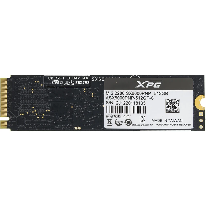Накопитель SSD A-Data PCI-E x4 512Gb ASX6000PNP-512GT-C XPG SX6000 Pro M.2 2280 | Компьютеры и офис