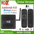 ТВ-приставка TOX1, Android 2,4, 4 + 32 ГБ, Amlogic S905X3, 1000 ГГц, двойной Wi-Fi, BT 4,2, 4K
