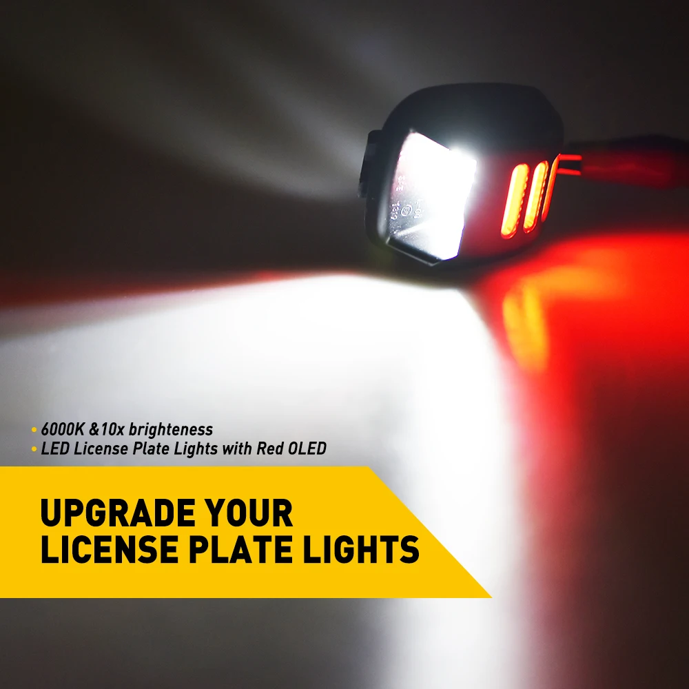 OXILAM белый красный 18SMD светодиодный номерной знак для Nissan Navara D40 Frontier Armada Titan Xterra