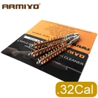 Armiyo .32Cal 8 мм Очиститель ствола охотничьей винтовки бронзовая щетка для чистки пистолета аксессуары для стрельбы инструмент резьба винта Размер 8-32
