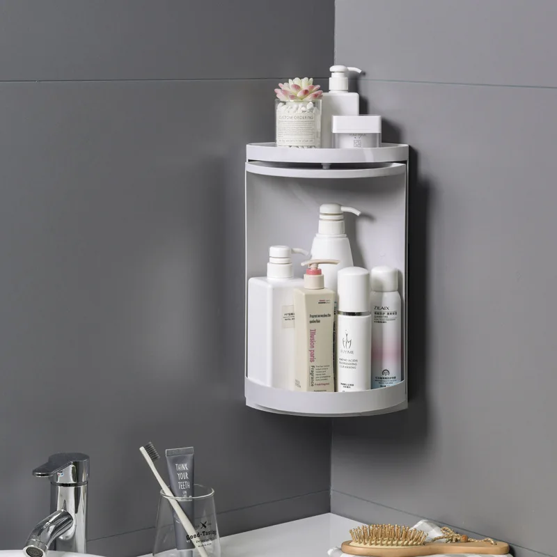 Угловая полка для ванной вращающаяся хранения органайзер косметики кухонный