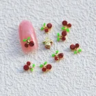 10 шт. 3D сплав вишни дизайн ногтей Стразы Блестящие кристаллы для ногтей ювелирные изделия милые вишни очаровательные украшения для ногтей дизайн маникюра