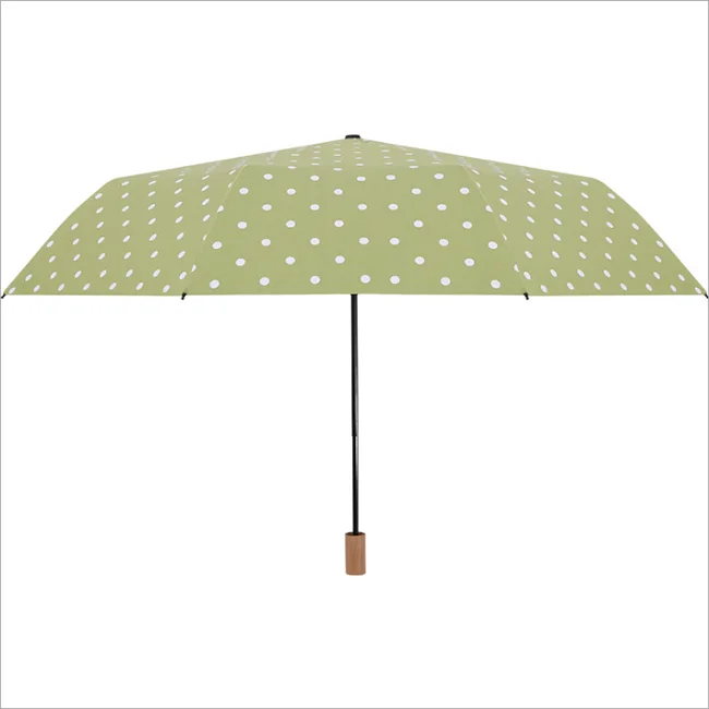 

Складной зонт Sonnenschirm, большой Ветрозащитный Зонт с белыми точками и деревянной ручкой, 21 дюйм * 8 к, подарок