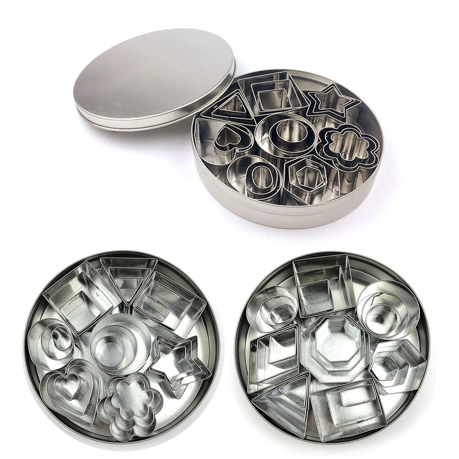 

24 шт./набор, формы для выпечки, нержавеющая сталь, цветок круглой формы