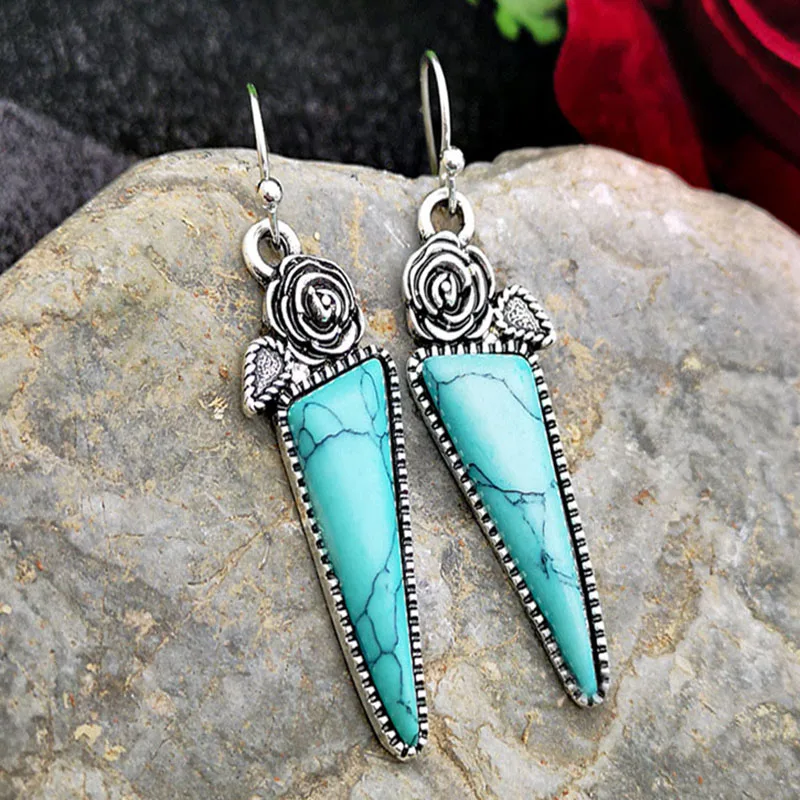 P117 earrings Индийские племенные персональные натуральные Висячие висячие серьги с полимерным камнем Boho Этнические Винтажные висячие серьги для женщин N5E680 - Окраска металла: P117 earrings
