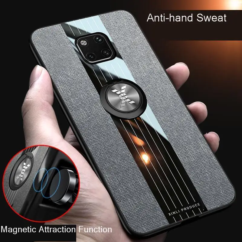 Чехол buiness для huawei mate 20 x магнитный автомобильный держатель с кольцом чехол