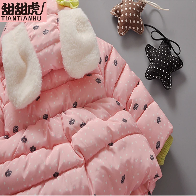 Зимнее пальто для маленьких девочек Верхняя одежда детей зимний комбинезон с