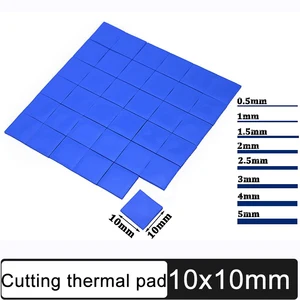 Теплопроводящая смазка Gdstime, 10x10 мм, 0,5 мм, 1 мм, 1,5 мм, 2 мм, 2,5 мм, 3 мм, 4 мм, 5 мм, силиконовая прокладка для радиатора процессора