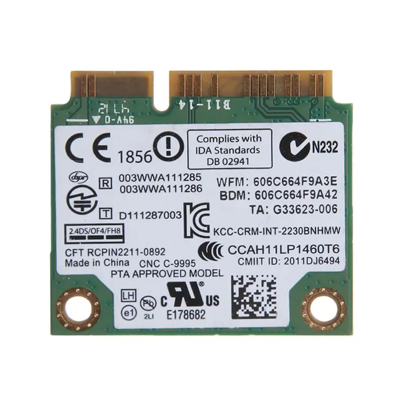 

Wireless Net-work Card Bluetooth4.0 Wifi Mini Pcie Card for Y400 Y500 In-tel2230 090F