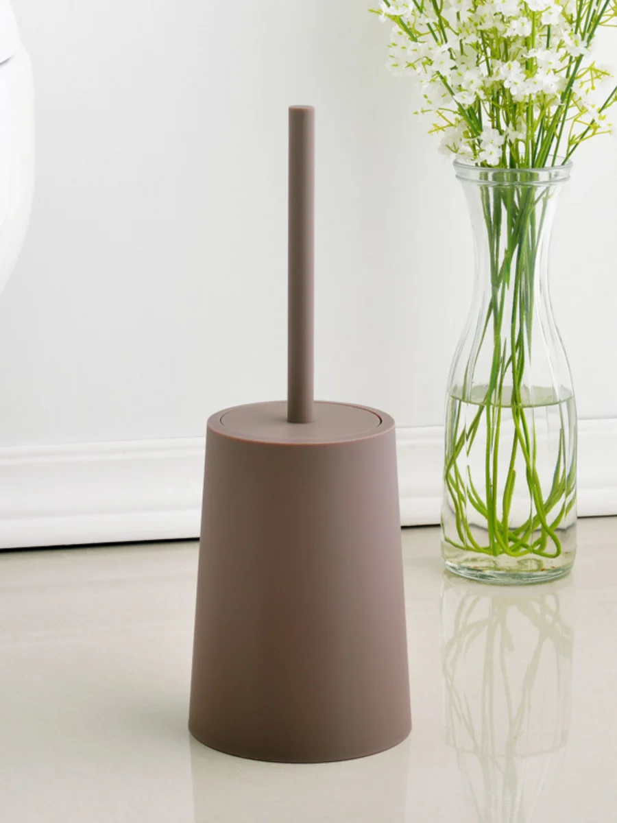 

Toilet Brush Long-Handled Without Blind Angle Brush Durable Plastic Rubber Floor-Standing Cleaning Brush Bathroom Accessories