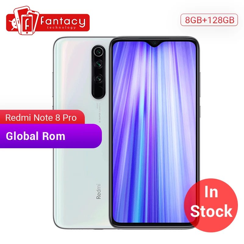 Xiaomi Redmi Note 8 Pro Гб 128 64 мп Quad Camera MTK Helio G90T 6 53 ''FHD + экран смартфон 4500 мАч 18 Вт QC 3