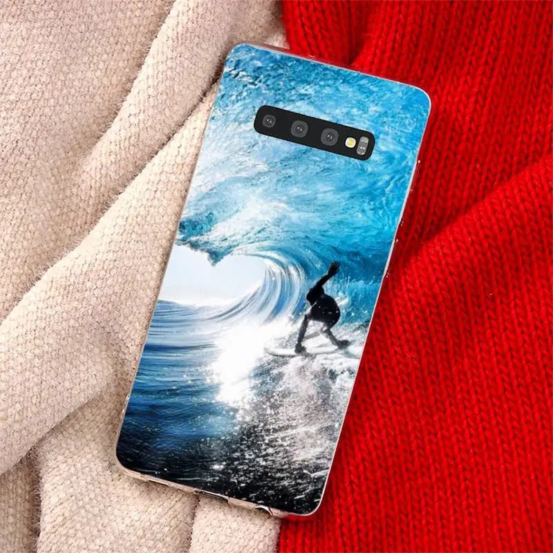 

Sports surfing Phone Case Transparent for Samsung A71 S9 10 20 HUAWEI p30 40 honor 10i 8x xiaomi note 8 Pro 10t 11