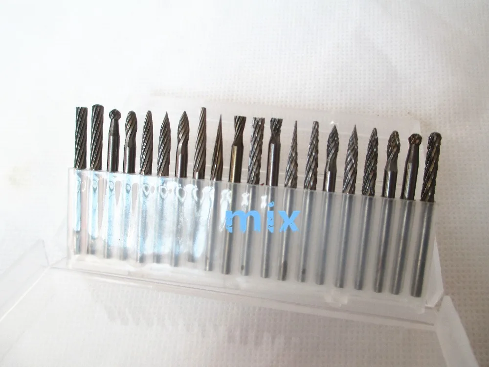 20 штук 3 мм хвостовик Вольфрам Сталь карбида вольфрама с покрытием Алюминий